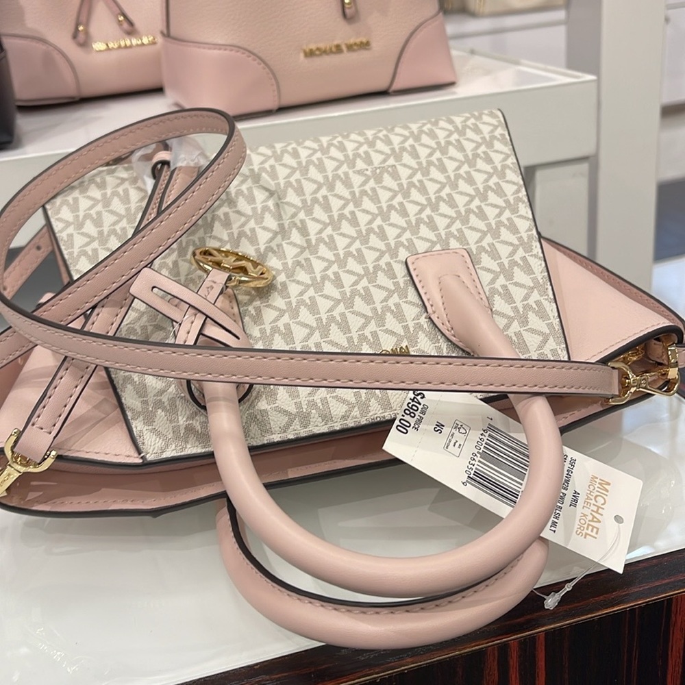 MICHAEL KORS
Avril Small Logo Top-Zip Satchel
Powder Blush Multi 
NWT - Picture 9 of 16
